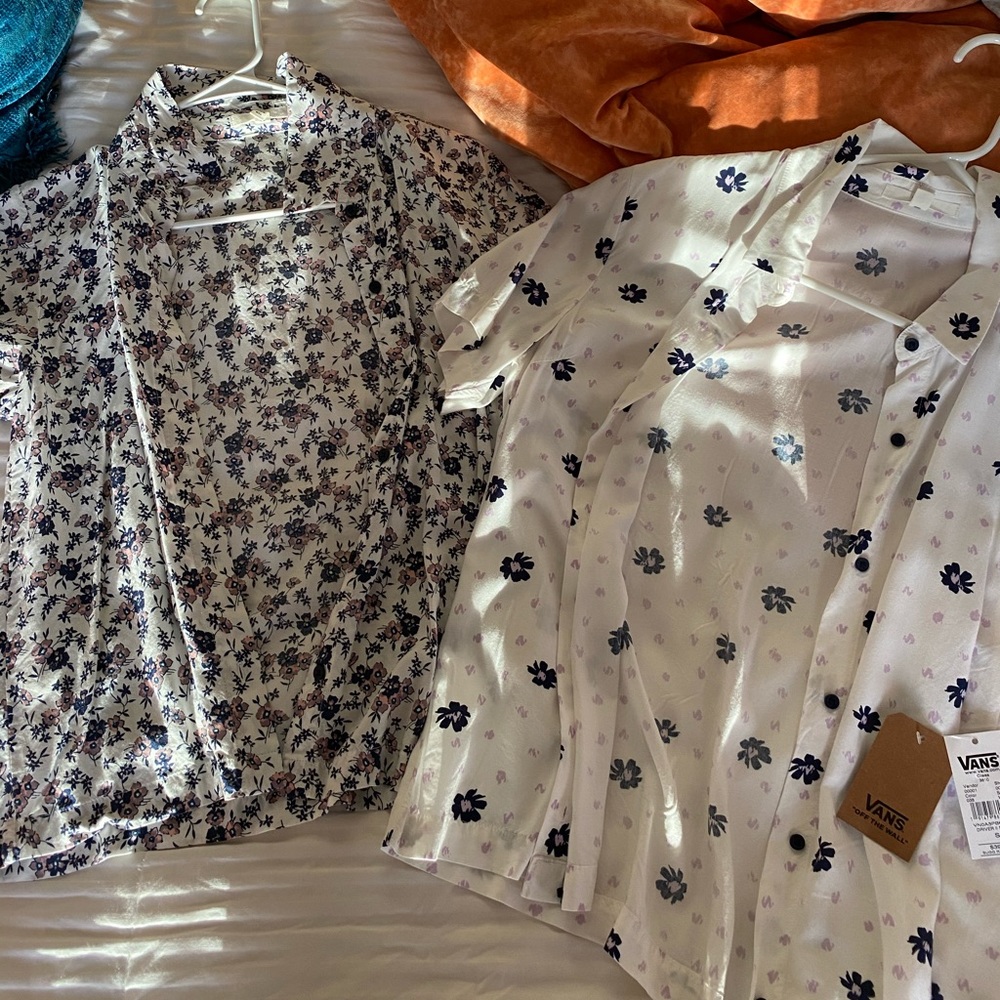 vans button down shirts